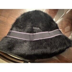 Kangol Rabbit Fur Black Bucket Hat